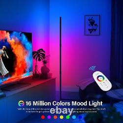 5Pcs RGB Colour Changing LED Corner Floor Lamp Minimalist Mood Light 130cm Tall