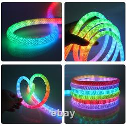5V RGB LED Neon Flex Rope Tube Strip Light WS2812B Waterproof Outdoor Lighting