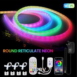 5V RGB WS2812B LED Rope Tube String Fairy Lights Strip Waterproof IC Addressable