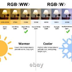 5With10With15W LED E27 Bulb Light Dimmable Color Changing RGBW RGBWW Remote Control