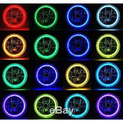 5-3/4 Bluetooth Cell Phone SMD Color Change Halo Angel Eye LED 6k Headlights Set