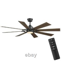 60 in. White Color Changing Integrated LED Outdoor Ceiling Fan DC Motor