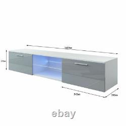 63 Modern LED TV Unit Cabinet TV Stand Cabinet Matt Body High Gloss Door Drawer