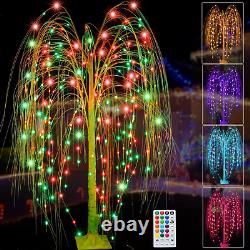 6Ft LED Lighted Tree Weeping Willow Tree Outdoor, Color Changing Light up Willow