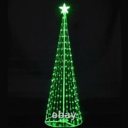 6ft Christmas Outdoor Digital LED Remote Control Light Up Tree Colour Changing