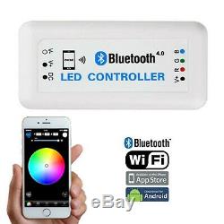 7 Bluetooth Phone App RGB SMD Color Change LED Halo Angel Eye H4 Headlight Pair