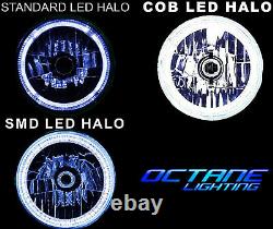 7 Multi-Color White Red Blue Green RGB SMD LED Halo Angel Eye Headlights Pair