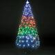 7ft Green Christmas Fiber Optic Tree With 4 Color Changing Led Lights Xmas Decor