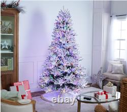 7ft Quality Snow flocked Christmas Tree 3000 Colour Change LED Starry Lights