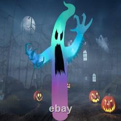 8FT Halloween Inflatables Ghost Outdoor Decoration, Color Changing LED