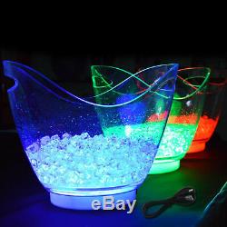 8 Ltr Rechargeable LED Color Changing Ice Bucket Container Bar Wine Party Cooler