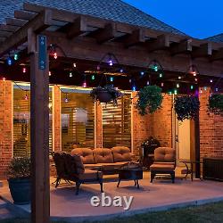 96FT Color Changing Outdoor String Lights, RGB Cafe LED String Light with 30 E26