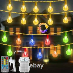 9M/15M LED Twinkle Crystal Globe Fairy String Lights Color Changeable Remote UK