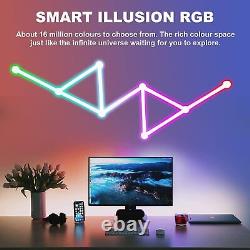 9Pcs Smart RGB Wall Lights RGBIC Light Bars WiFi Bluetooth Sync Light Home Decor