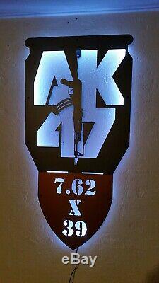 AK47 LED light up sign assault rifle night light Color changing