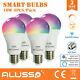 Alusso 4pcs 10w E27 Smart Light Bulb Rgbw Wifi Led Dimmable Lamp