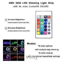 Ainfox 100FT LED Rope Lights Waterproof 16 Colors Changing RGB Rope Light wit