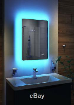 Alameda 500x700mm Ambient Colour Change LED Bluetooth Mirror IncTouch Sensor