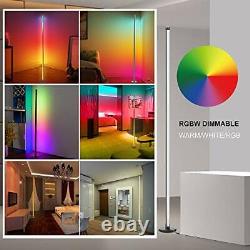 Amagle 61 LED Corner Floor Lamp RGBW Color Changing Floor Lamps Dimmable LED