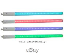American DJ (4) LED Pixel Tube 360 Color Changing Light With Arriba Bag & Cables