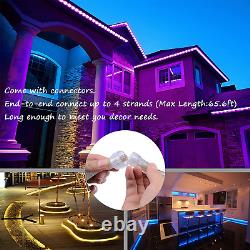 Areful 33Ft LED Rope Lights, Color Changing Strip Lights with Remote, Flat Flexi