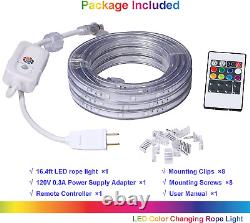 Areful 33Ft LED Rope Lights, Color Changing Strip Lights with Remote, Flat Flexi