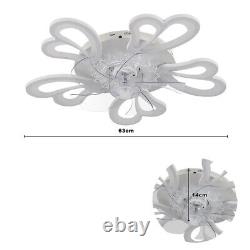 Bluetooth APP and Remote Control LED Ceiling Fan Light Dimmable Chandelier Lamp