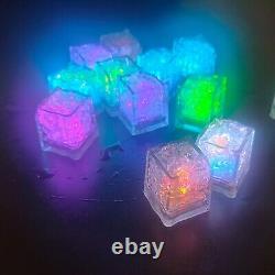 CAIKAG 120 Pack LED Ice Cube Night Lights Multi Color Changing Slow Flash Nov