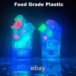 CAIKAG 120 Pack LED Ice Cube Night Lights Multi Color Changing Slow Flash Nov