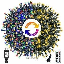 COLCOW Color Changing Christmas String Lights Outdoor Indoor 174ft 500 LED Wa