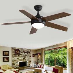 Ceiling Fan LED Light Adjustable Wind Speed 3 Color Changing with Remote / Timer