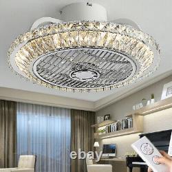 Ceiling Fan with Light Crystal Ceiling Fan with LED Light 72W Modern Chandelier