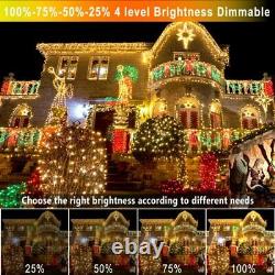 Christmas Lights Color Changing 720 LED 328ft String Lights Outdoor Green Wir