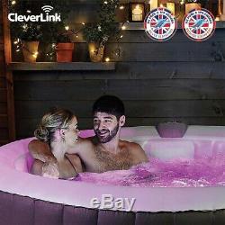 CleverSpa Monte Carlo 6 Person Inflatable Hot Tub Spa with App & LED Lights