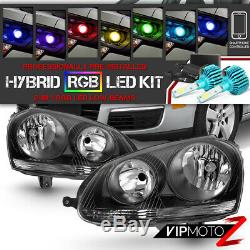 Color Change LED Low Beam Bulb 05-10 VW Jetta/GTI/Rabbit Replacement Headlight
