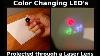 Color Changing Led S Rgb Projected Through A Laser Lens