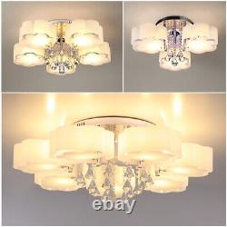 Colour Changing LED Chandelier Hexagon/Flower Lamp Crystal Ceiling Lights UK