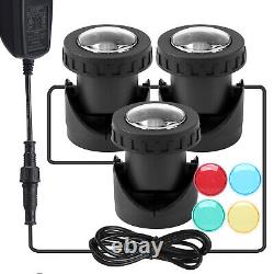 Colour Changing LED Submersible Garden Pool Fountain Lamp Underwater Spot Lights