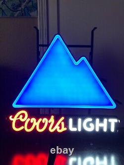 Coors Light Color Changing Mountains Led Beer Bar Sign Man Cave Decor New Garage