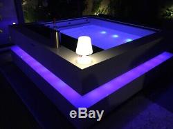 Cube hot tub, luxury spa, Korion surrounds, wifi, Bluetooth, LED system