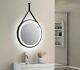 Delilah Orca Round Led Bathroom Mirror Hook And Loop Hanging Colour Change, Demi