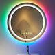 Dimmable Round Led Bathroom Mirror Rgb Color Changing Ambient Lighting 800mm