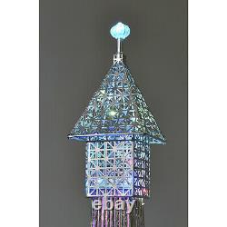 Eiffel Tower Crystal Sparkly Diamante Silver Floor standing LED Lamp 146cm Home