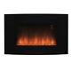 Electric Wall Glass Fire With Led Flames And Remote Control Colour Changing 2kw