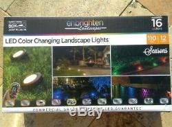 Enbrighten Landscapes Path Lights 12 Puck Lights 110ft LED Color Changing