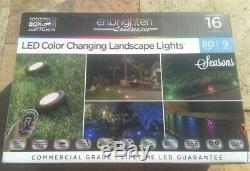 Enbrighten Landscapes Path Lights 9 Puck Lights 80 ft LED Color Changing