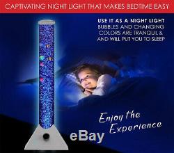Extra Large 120cm Colour Changing LED Sensory Bubble Tube Lamp Mood Fish Water