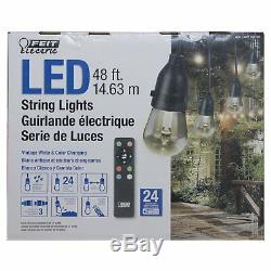 Feit 689116 48ft LED Color Changing String Lights White/Red/Blue/Green 20756