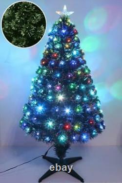 Fibre Optic Christmas Tree Xmas LED Lights Multi Colour Changing 3FT/5FT/6FT/7FT
