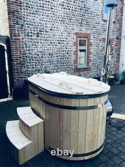 Fibreglass wooden ofuro hot tub for two 316ANSI heater Jacuzzi LED